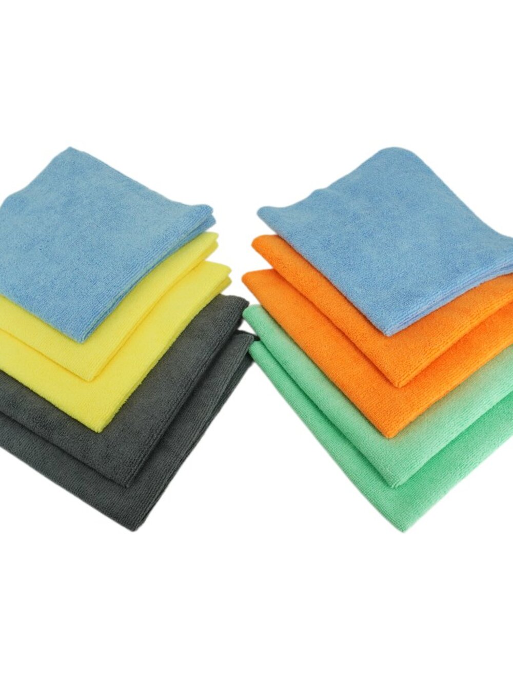 Microfiber Cleaning Cloth 10-Pack, 16x16 Edgeless Towels for Cars & Home, 300 GS
